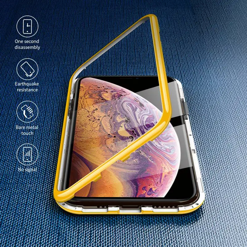 Чехол с магнитной адсорбцией для iPhone 11 Pro Max 11 Pro 11 Macron цветной стеклянный чехол для iPhone XS Max XR XS 7 8 6 6S Plus