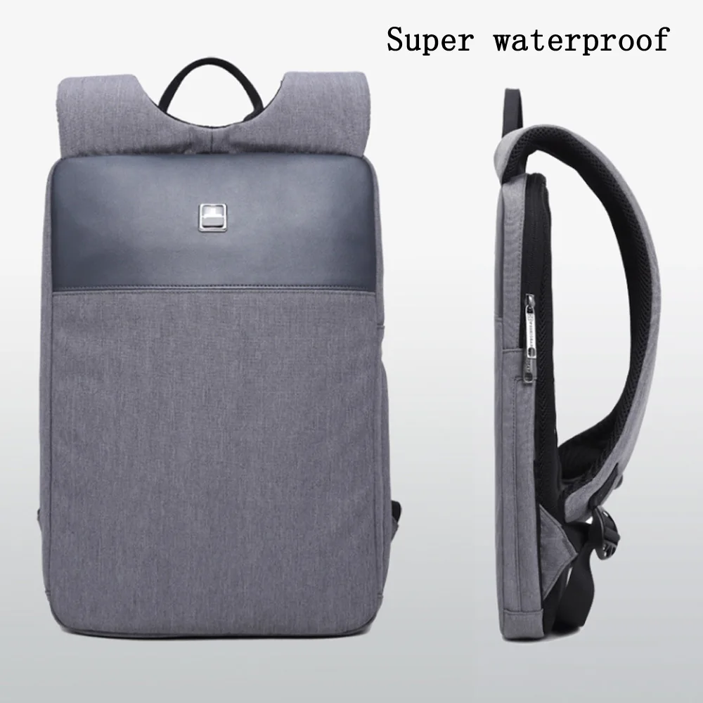 Backpack Computer-Bag Notebook Ultra-Light Mens Business 15-Inch Slim Water-Repellent
