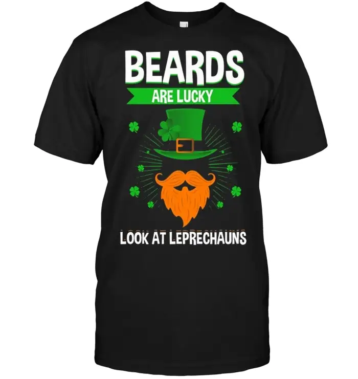 Футболка Beards Are Lucky Look At Leprechauns |