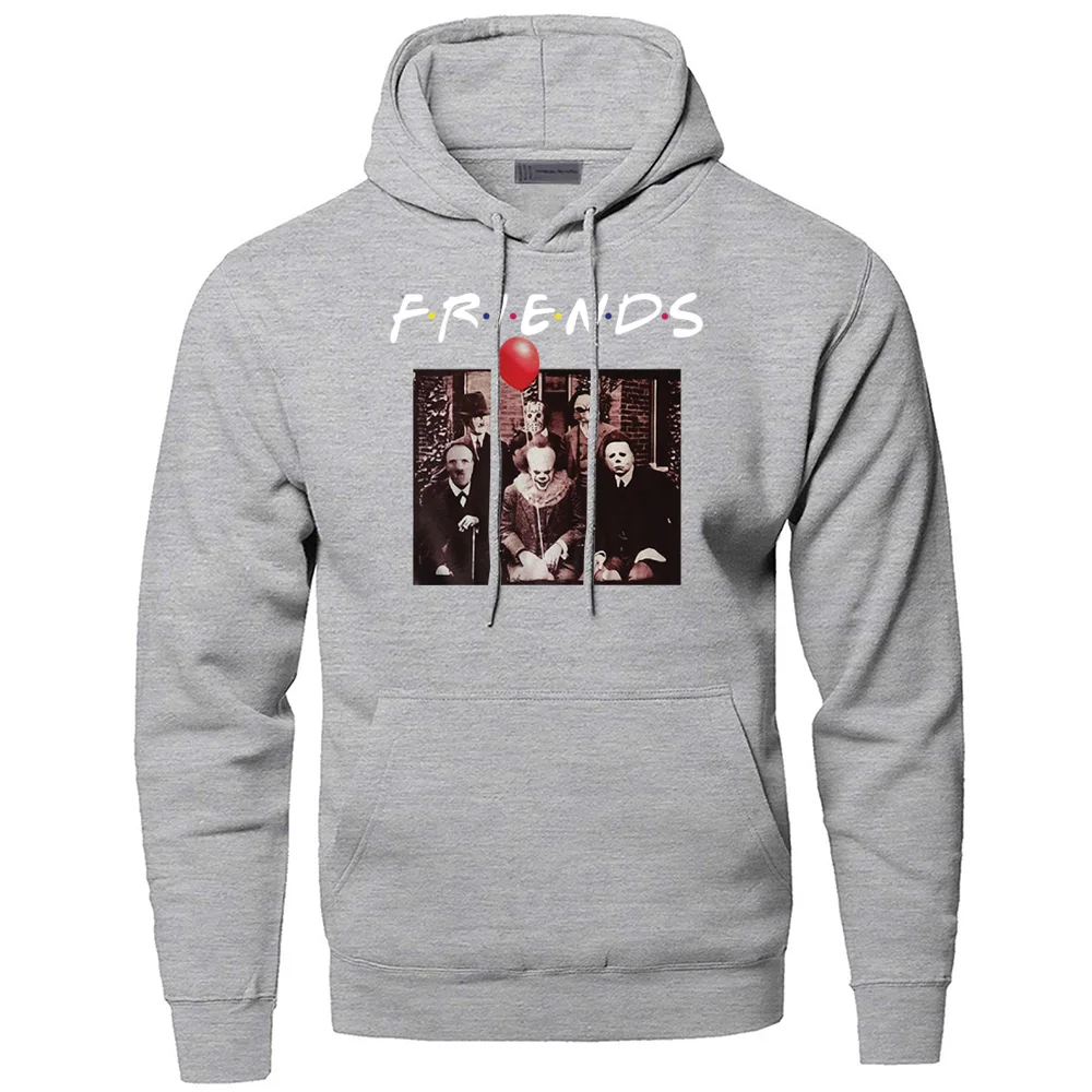 

Hoodies Men Horror Friends Pennywise Michael Myers Jason Voorhees Halloween Sweatshirts Hooded Hoodie Autumn Fleece Sportswear