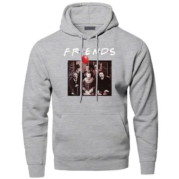 

Hoodies Men Horror Friends Pennywise Michael Myers Jason Voorhees Halloween Sweatshirts Hooded Hoodie Autumn Fleece Sportswear
