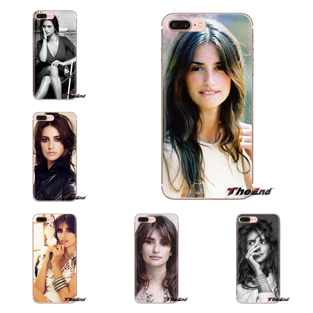 Прозрачный чехол из искусственной кожи Пенелопа Круз легкая сексуальная ночная