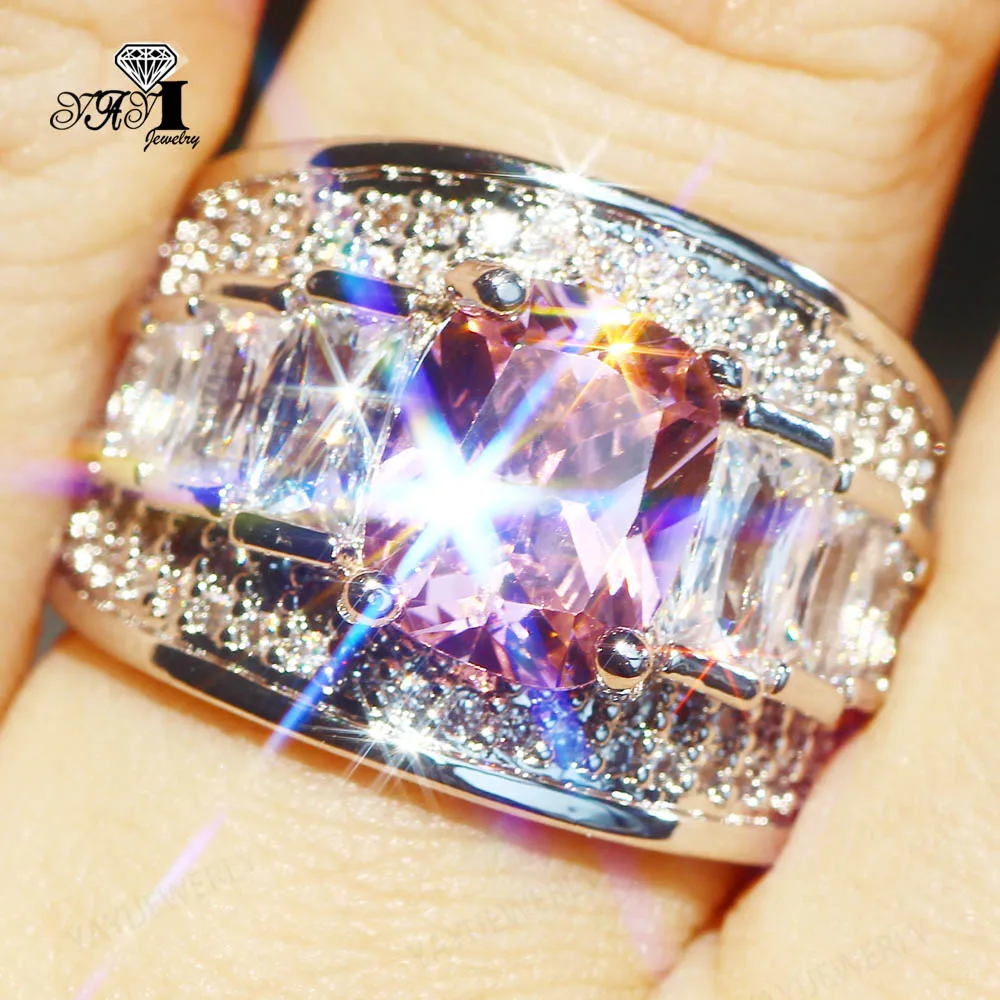 Ювелирные изделия YaYI огранка Принцесса 5.9CT розовый циркон серьги из серебра