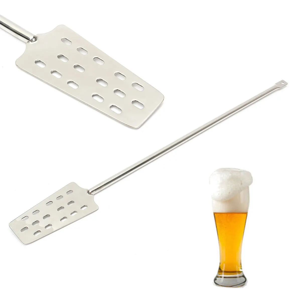 JX-LCLYL 304 Stainless Steel Mash Tun Mixing Stirrer Paddle With 15 Holes For Home Brew