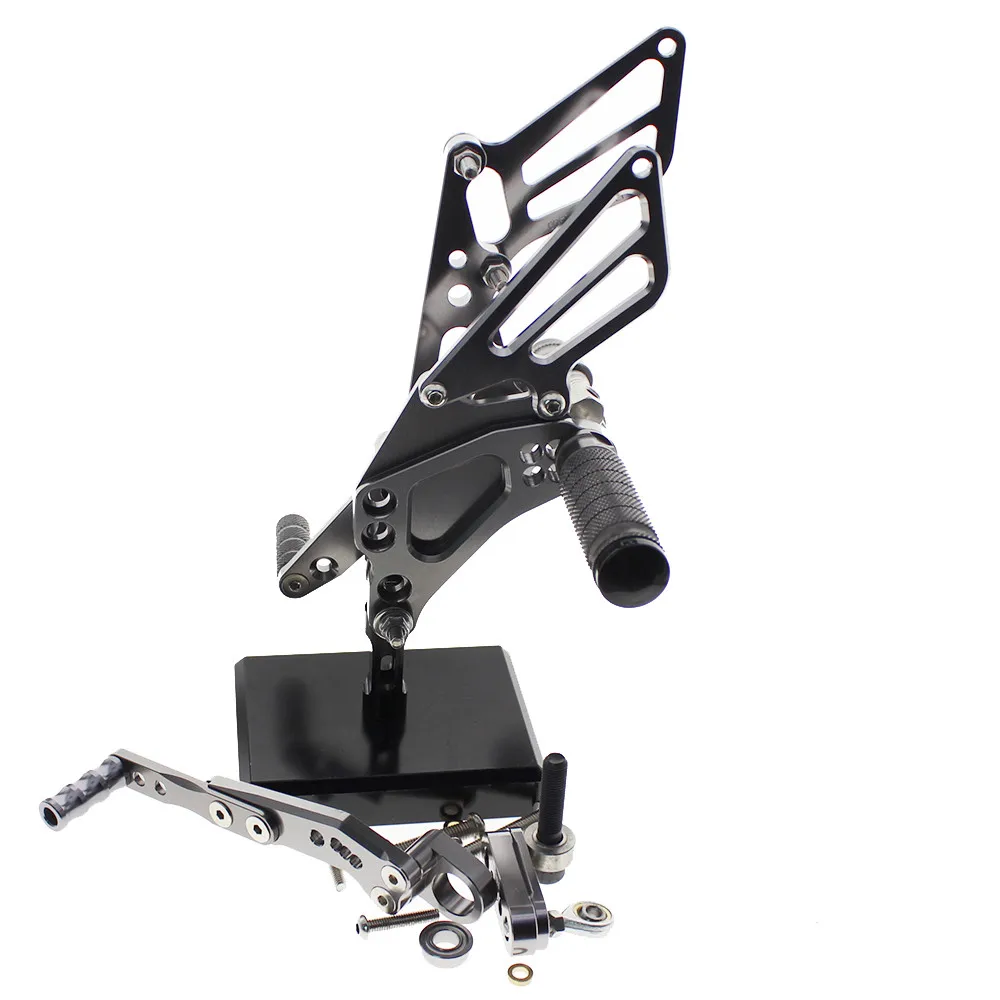 Для SUZUKI GSXR600/750 2011- 2013 2012 CNC Алюминий сплав мотоцикла Подножка для ног для езды на велосипеде для ног Rearset сзади комплект - Цвет: Grey