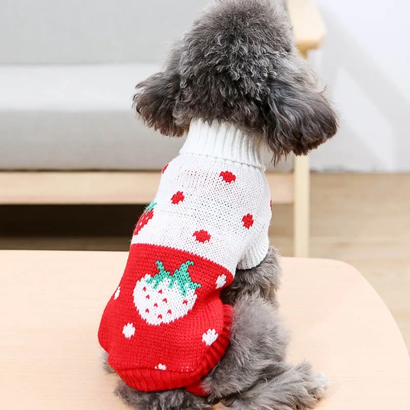Женский свитер зимняя теплая одежда для маленьких собак Рождественский костюм - Фото №1