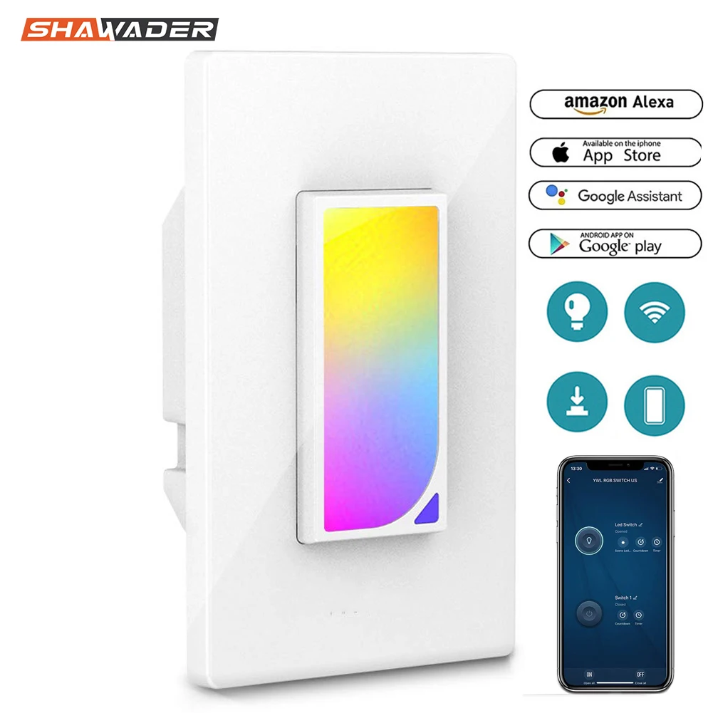 Умный сенсорный светильник ель с wi fi ночник RGB светодиодная лампа выключатели