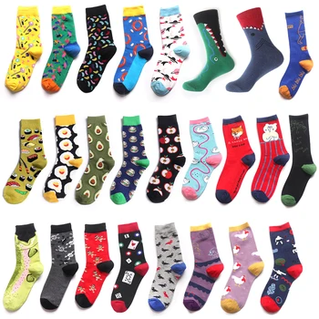 

1 Pair Happy Artistic Style Cotton Women Socks Korean Personalized Socks Women Animal Fashion Streetwear Dropshipping Wholesale