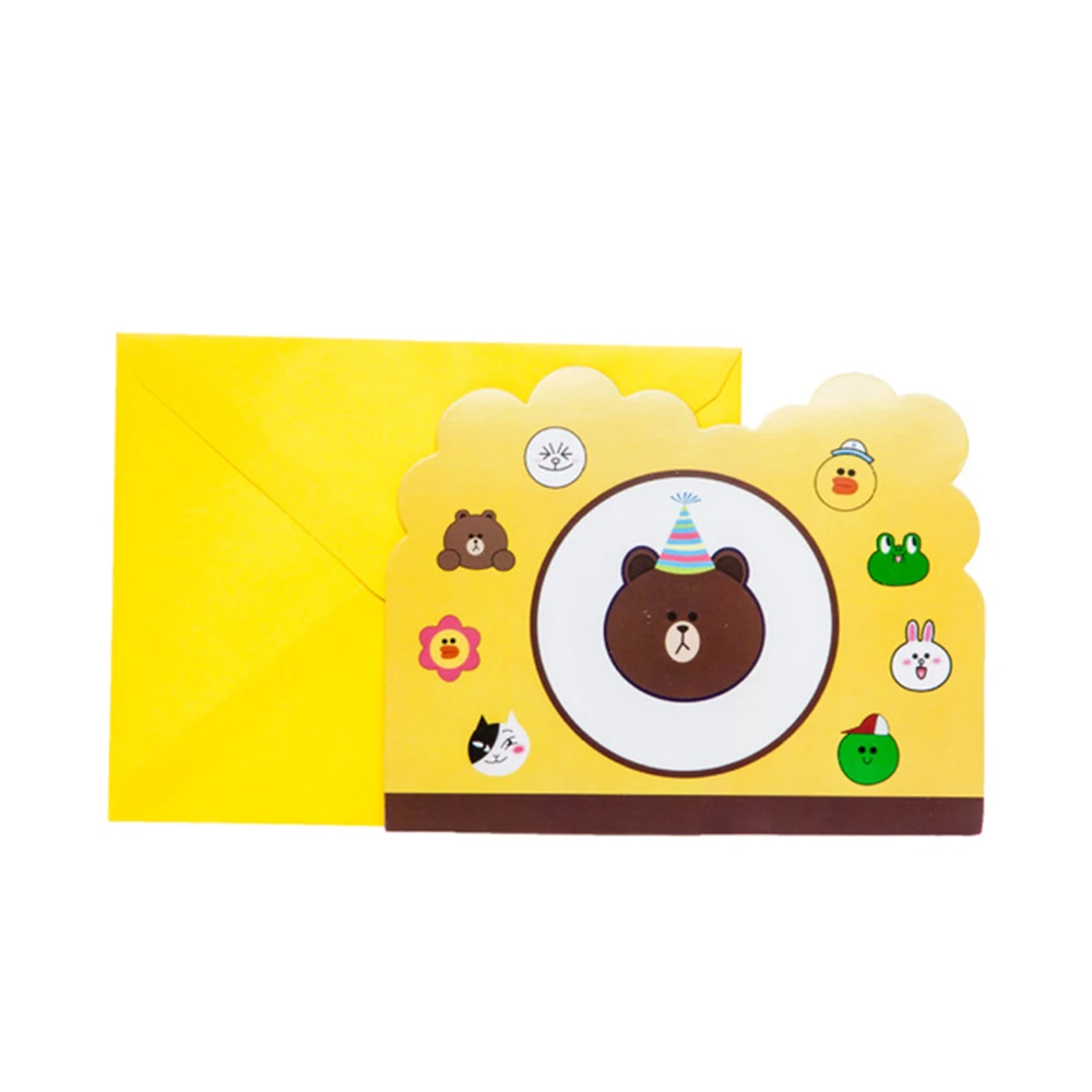  Birthday Party Supplies Brown Bear Theme Invitation Card Kids Party Creative Invitation Creative De - 4000325590590