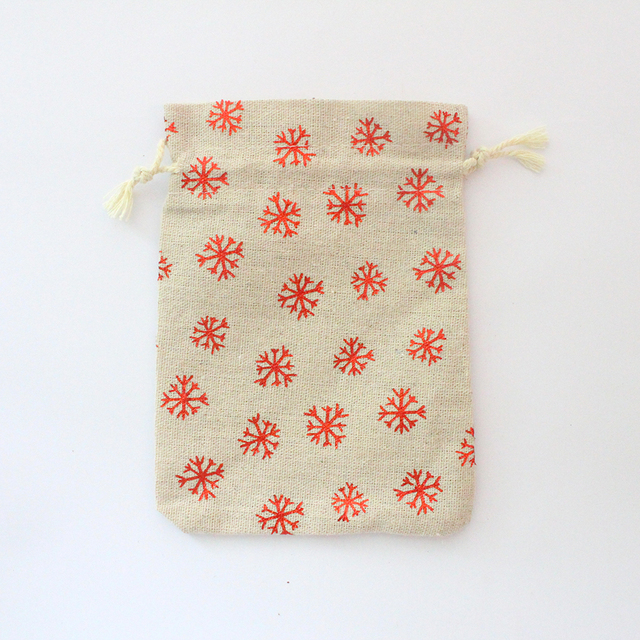 Bird New Year Bag Jewelry Sachet Packing Organizer Christmas Pouches 10Pcs/Lot Santa Gift Drawstring Bag Can Print Logo