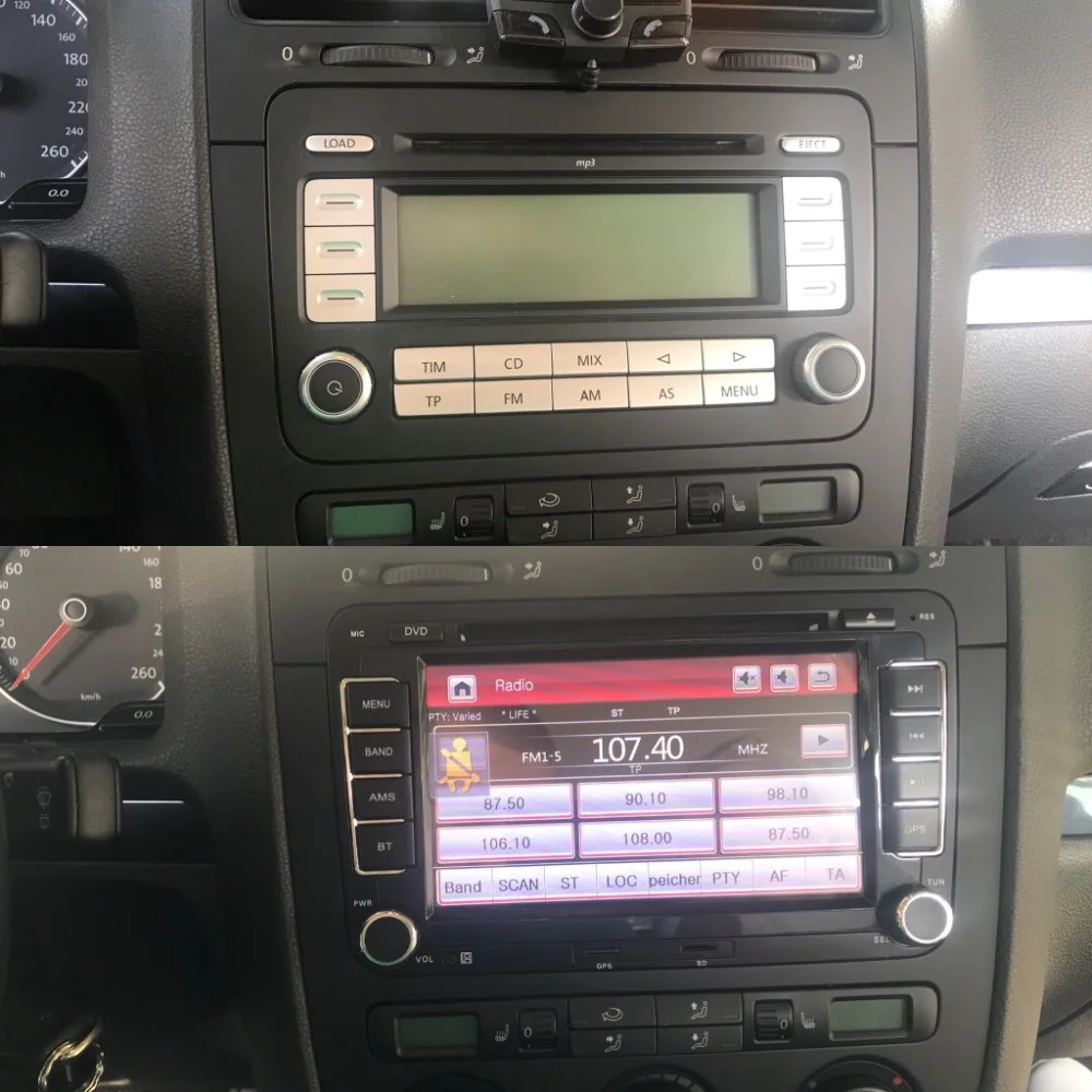 Для VW сенсорный автомобильный dvd-плеер с экраном gps навигация Bluetooth FM AM " 2din в тире TFT Поддержка заднего вида камера вход