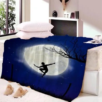 

Halloween Fleece Blanket Cartoon Pumpkin Sherpa Blanket Bat Print Coral Blanket on Sofa Bed Kid Halloween Gift Home Warm Blanket