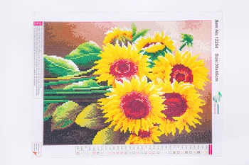 

5D DIY Diamond Sunflower Painting Shiny Diamond 30x40 Paste Diamond Size Mural Embroidery Mosaic Home Decoration