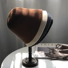 Shuangrui knit fisherman hat female shorts 2021 autumn and winter new Korean version of gentle temperament bucket hat MZ62