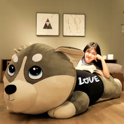 6 Peluche 100 см Большой размер Husky Плюшевые игрушки Мягкая Успокаивающая кукла с подушкой для сна животное собака милый мультфильм мягкая игрушка куклы для подарков - Цвет: 6