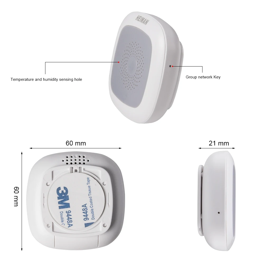 HEIMAN smart Zwave Temperature Humidity Detector Z wave Heat Sensor Home Thermometer EU 868MHz Fire Alarm temperature humidity sensor,temperature humidity meter