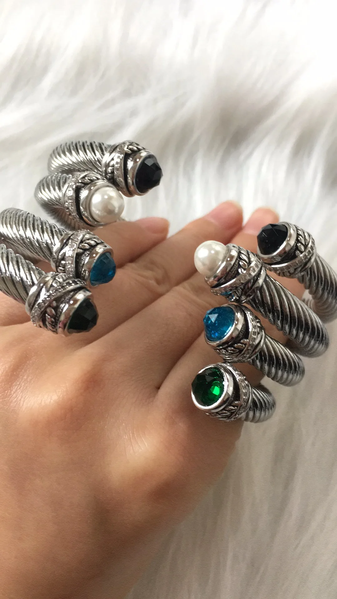 

DB2163 Fashionable Korean 925 adjustable elastic steel bracelet