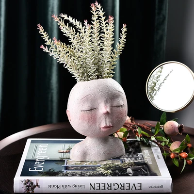 Нордическая креативная Художественная кукла моделирование цветочный горшок домашняя гостиная для садовых и комнатных растений двора оформление балкона украшения простые - Цвет: Flower Pot Type I