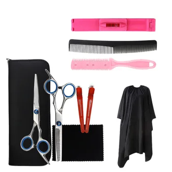 

12Pcs Hair Cutting Scissors Set Thinning Scissor Hair Comb Scissors Case Barber Salon Home Shear Kit for Men Women Pet