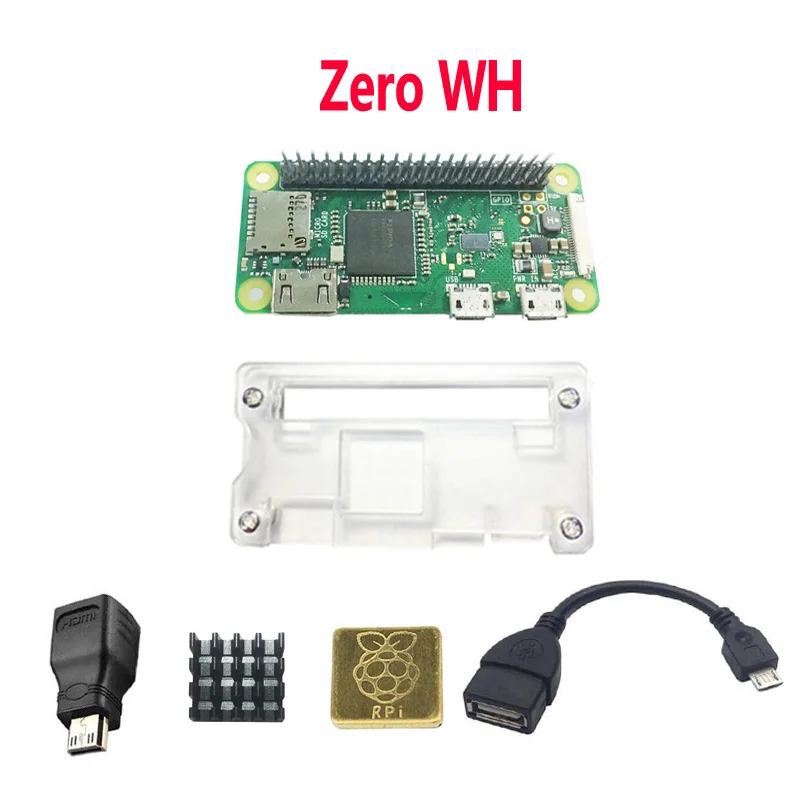 Zero WH kit Raspberry Pi Zero W WH Pi0 zero чехол теплоотвод OTG HDMI. Zero временно распродан. Ссылка zero W - Комплект: Zero WH kit