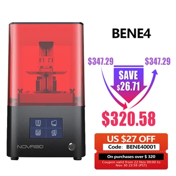 

NOVA3D Bene4 3d Printer SLA LCD DLP 3D Printer Free Leveling Touch Screen Metal Body Quality 3d Printer Impresora 3d