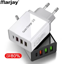 Marjay 36 Вт Быстрая зарядка 4,0 3,0 USB зарядное устройство Быстрая зарядка EU US PD 3,0 зарядное устройство для мобильного телефона для iphone samsung Xiaomi huawei