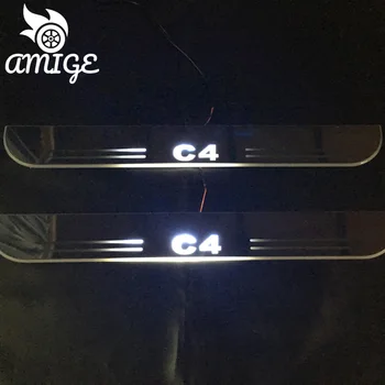 

Custom Car Logo For Citroen C4 Aircross 2012 - 2019 Moving LED Welcome Pedal Car Scuff Plate Pedal Door Sill Pathway Light