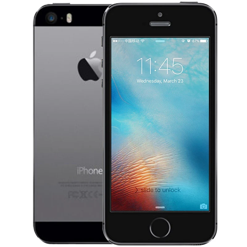 Apple iPhone 5S IOS смартфон 4,0 ''16 Гб/32 ГБ/64 Гб rom WiFi gps 8MP Touch ID отпечатков пальцев 4G LTE разблокированный мобильный телефон - Цвет: Space Gray