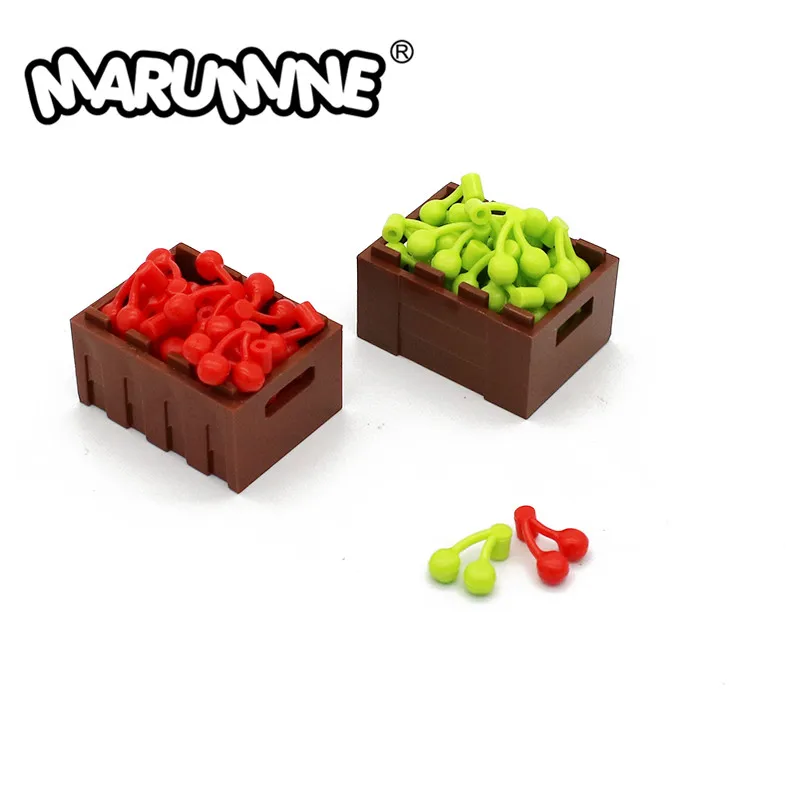 MARUMINE DIY фрукты еда 22667 вишни 100 шт./лот для фигурок совместимые строительные блоки