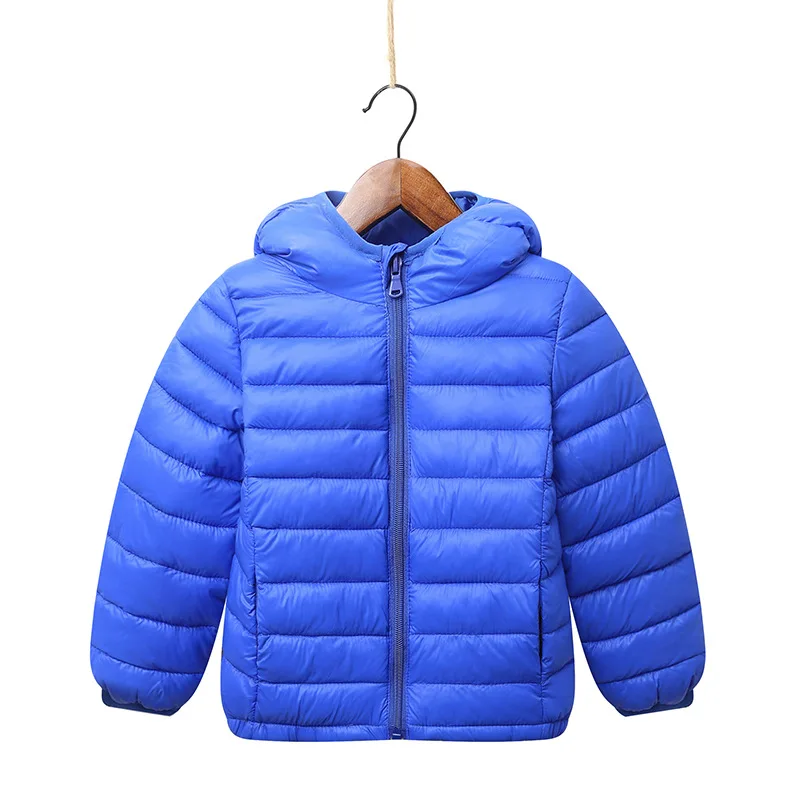 Winter Clothing New Children's Down Jacket Boys And Girls Light And Thin Pure Color Down Coat