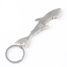 Стиль металлические брелки открывашка для бутылок Акула креативный Брелок Подарки Оптом многофункциональная брелок
