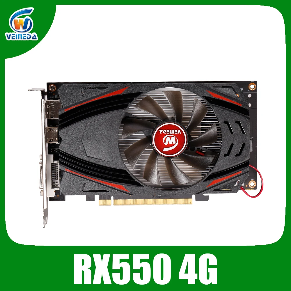 VEINIDA Graphics Cards Radeon RX550 4GB GDDR5 128bit PCI Express 3.0 DirectX12 video Card for Amd Rx550 Chip Image Card Game|Graphics Cards| - AliExpress