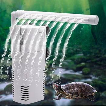 

2W 4W 5W Quiet Small Aquarium Filter for Low Level Fish Bowl Turtle Tank with Spray Bar Fish Tank Internal Filter Oxygen Pump