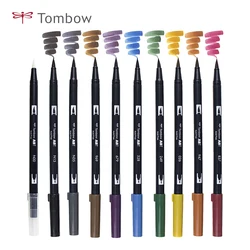 TOMBOW ABT – stylo Double brosse pour aquarelle, 108 couleurs, pour croquis, dessin, écriture japonaise 