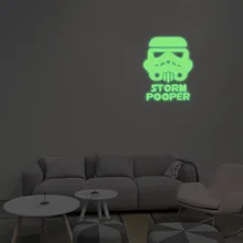 Напрямую от производителя популярная творческие Звездные войны 2 светящиеся наклейки модное украшение для стен дома люминесцентные Наклейки Y032