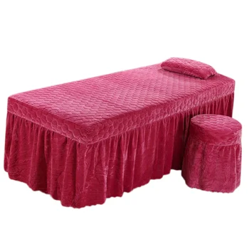 

Spa Massage Table Skirt Beauty Cosmetic Bed Valance Sheet Cover