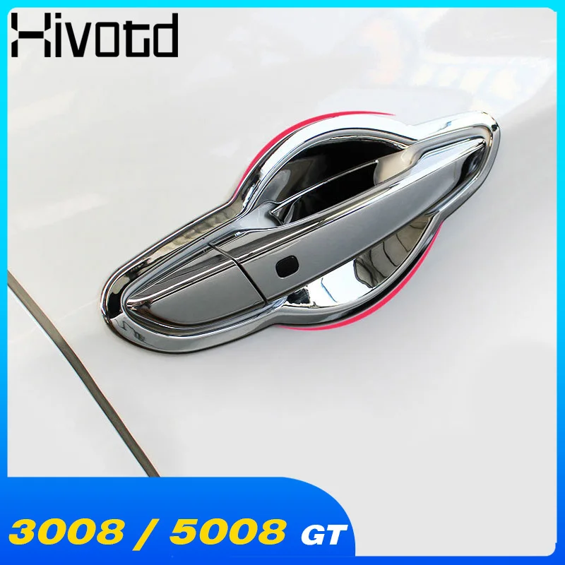 Аксессуары для Peugeot 3008 3008GT 5008 2021-2018 защитная крышка дверной ручки автомобиля из