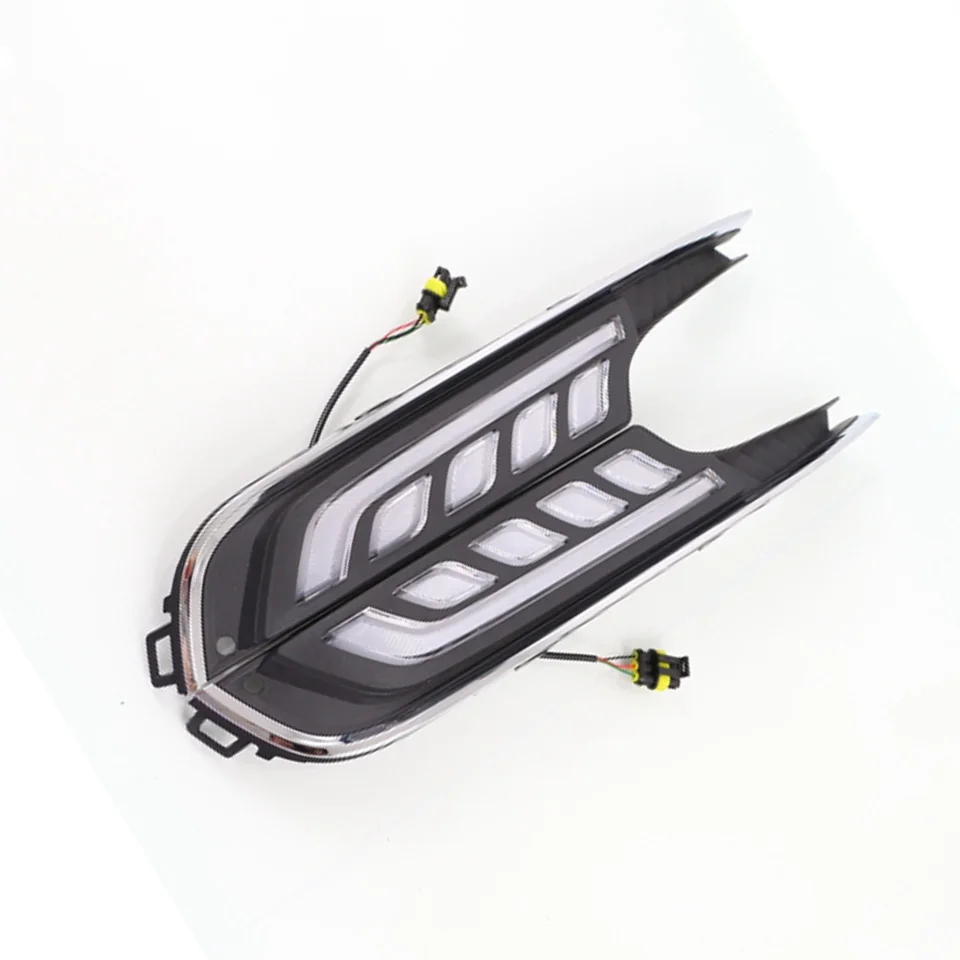 2 шт. Светодиодный дневной ходовой светильник DRL для Volkswagen VW Golf 7 Golf7 2013 Дневной светильник с желтым сигналом поворота