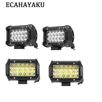 

4pcs ECAHAYAKU 5 Inch Tri-row LED Light Bar 54W 5400lm Dustproof IP68 6000K for Pickup trucks 4x4 vehicles 4WD trailers Led Lamp