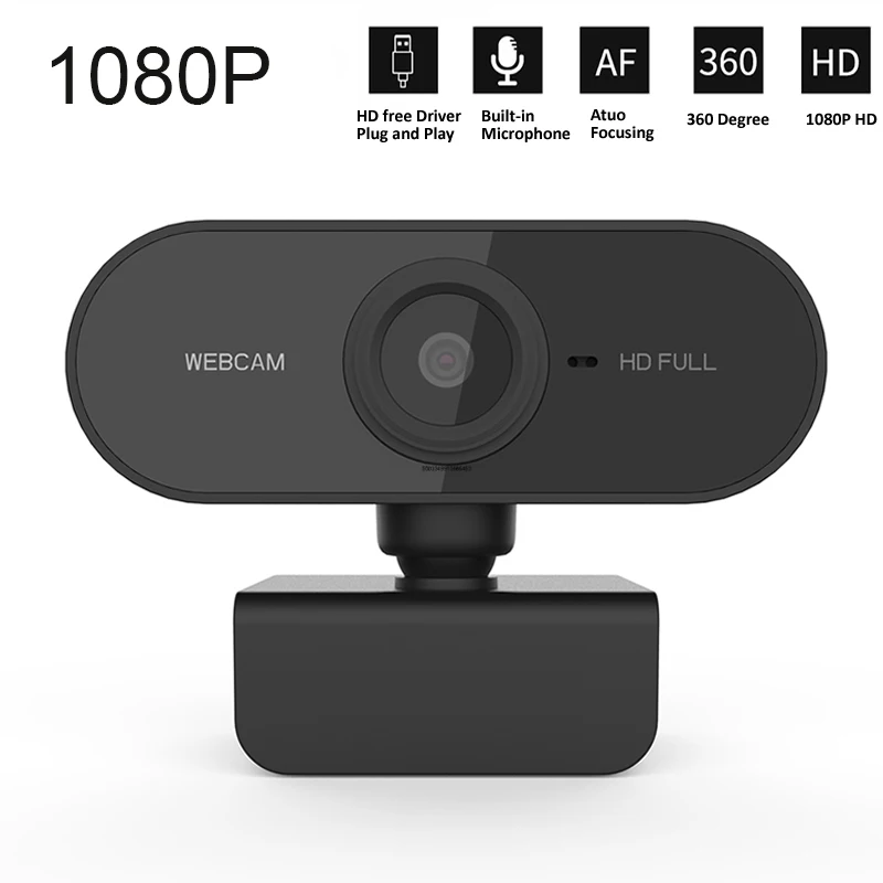 

WebCamera HD 1080P Webcam with Microphone | Mini computer, rotating cameras, for live broadcast, video, call, conference work