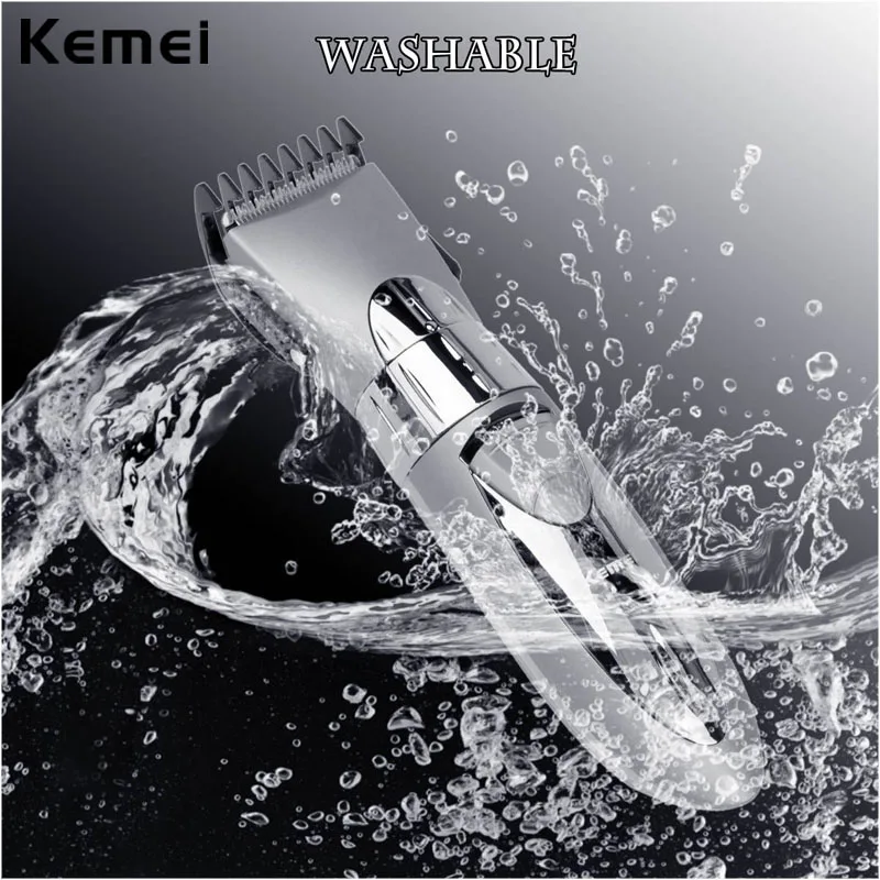 Kemei электрический триммер для стрижки волос триммер для бороды Инструменты для укладки волос Машинка для стрижки волос тример перезаряжаемый 1