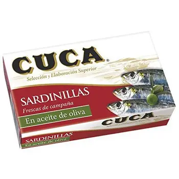 

Sardinillas en aceite de oliva cuca rr - 90 est. af