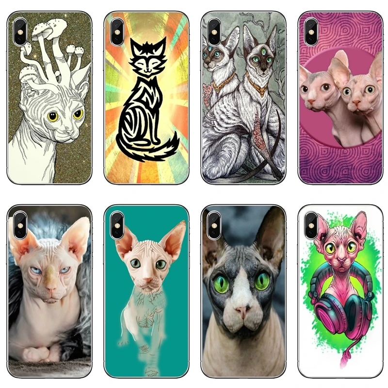 

Transparent phone case Tattoo sphynx cat For Xiaomi Redmi Note 7 6 6A 5A 4 4A 3 pro S2 5 plus 4x Pocophone F1