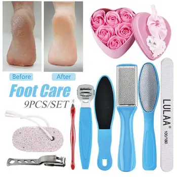 

8Pcs/set Foot Manicure Care File Set Dead Hard Skin Callus Remover Scraper Pedicure Rasp Tools Pedicure Feet Care Tool Kit