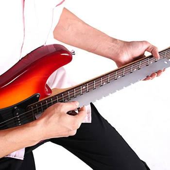 

Guitar Neck Ruler Guitar Fret Ruler Luthiers Measurement Fretboard Notched Straight Edge Dual Scale Measuring Tool Monden N22