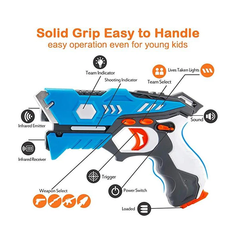 Infrared Laser Tag Toy Guns Blaster Laser Battle Set Indoor & Outdoor Family Activity Sports Toys Gift For Kids Adults