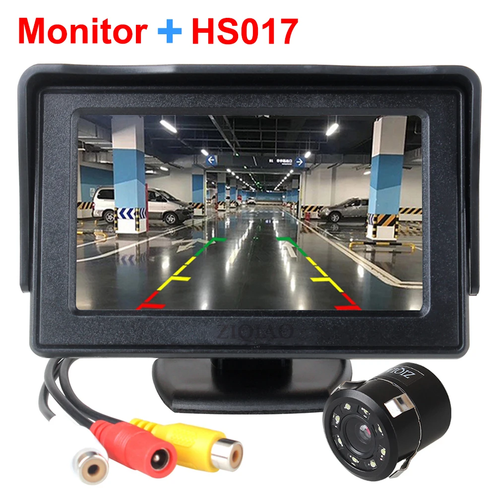 4,3 дюймовый TFT ЖК-монитор для автомобиля, монитор для автомобиля, дисплей, беспроводная камера s, камера заднего вида, парковочная система для автомобиля, монитор заднего вида - Цвет: P01-HS017