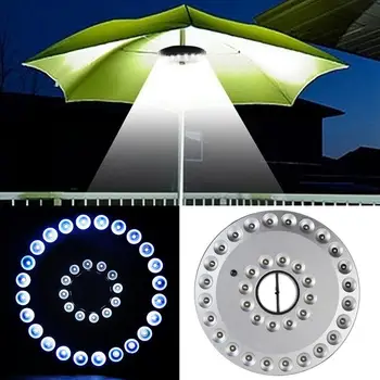 

Pole Light Disc Light Patio Lamp White LED Durable Garden Outdoor Yard Tent Umbrella Portable Lantern