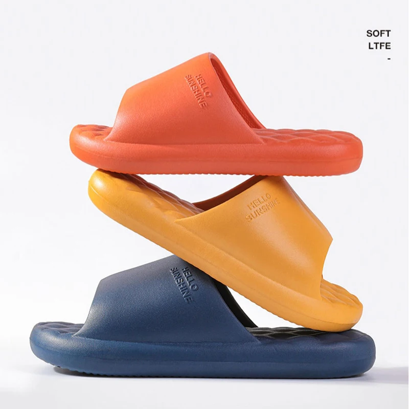 

New Bathroom Slippers Men Home Indoor Platform Shoes Summer Women Slides Sandals Casual Beach Unisex Platform Men House Shoes
