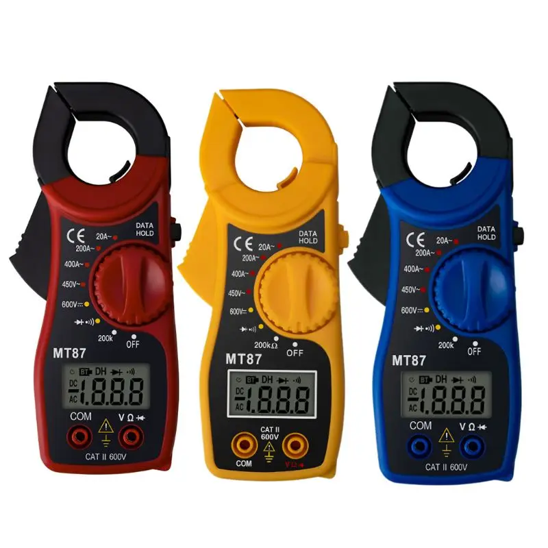 

MT87 LCD Digital Clamp Meter Multimeter AC/DC Ammeter Voltmeter Resistance Test